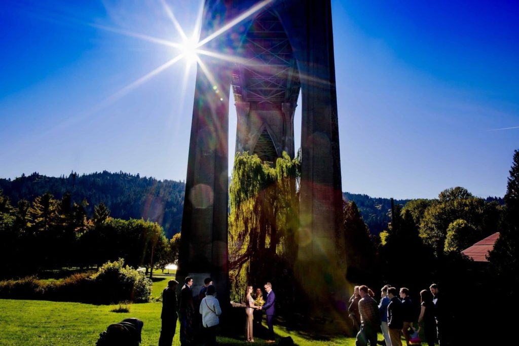 cathedral park wedding jos and tree photography