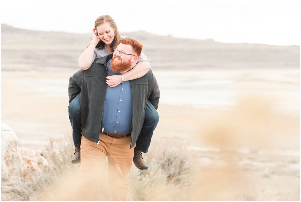 great salt lake engagement jessie and dallin photography