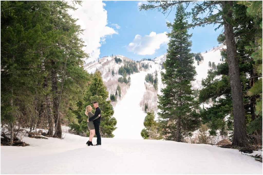 snowbasin resort engagement jessie and dallin photography