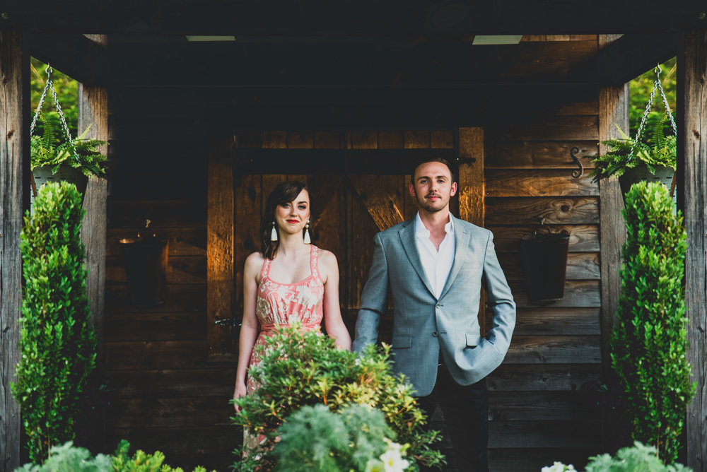 botanical gardens of asheville engagement party of two photography