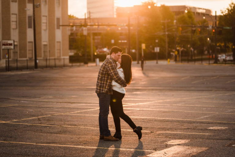 uptown charlotte engagement party of two photography