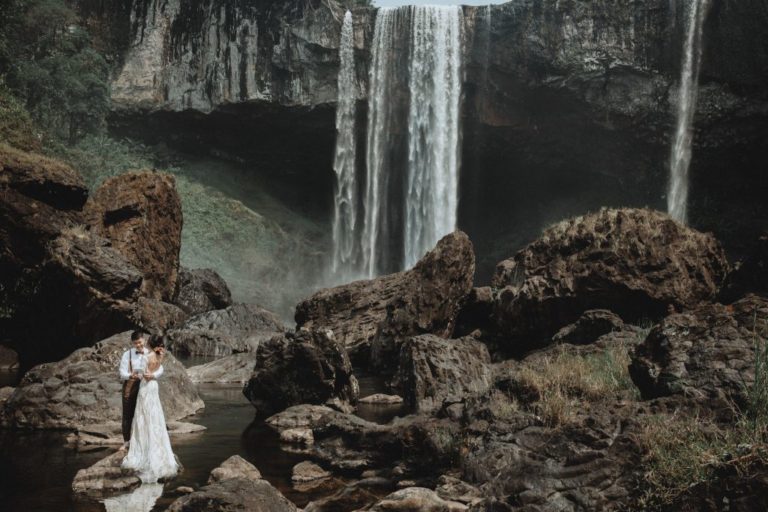 k waterfall wedding thien tong photography
