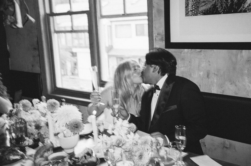 Blurry wedding couple portrait by Larsen Photo Co. with intentional motion blur and cinematic quality